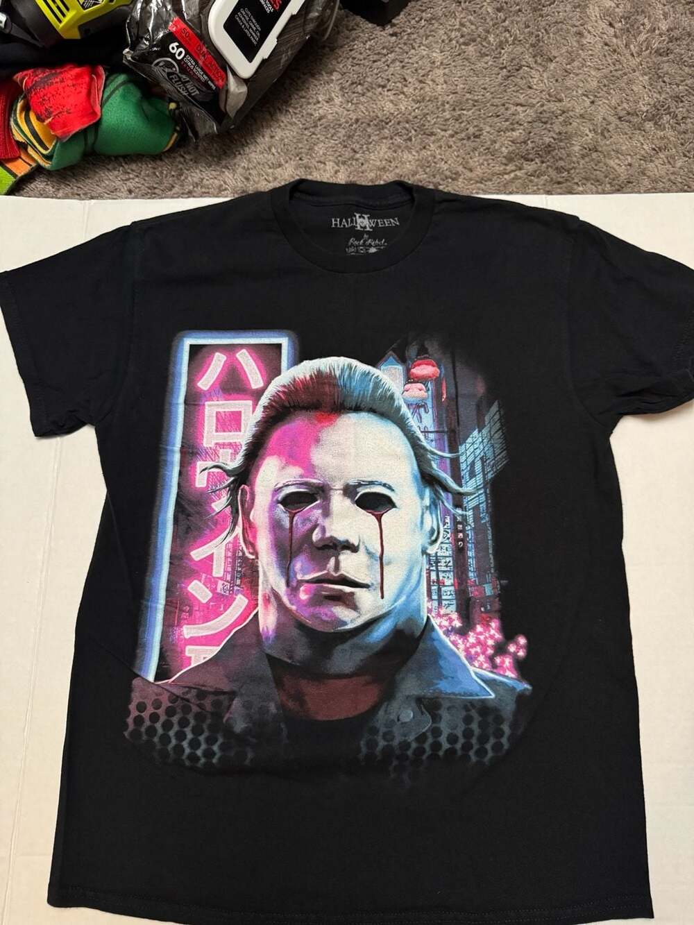 Rock Rebel Halloween II Michael Myers Tokyo Neon Graphic T-Shirt